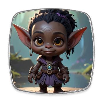 Forest Goblin in Duskwood - Square fridge magnet - white - Front