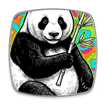 panda - Magnet carré - blanc - Devant