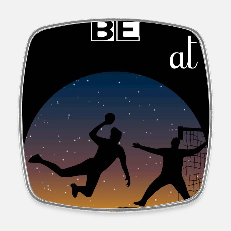 I will be at Handball - Square fridge magnet - white