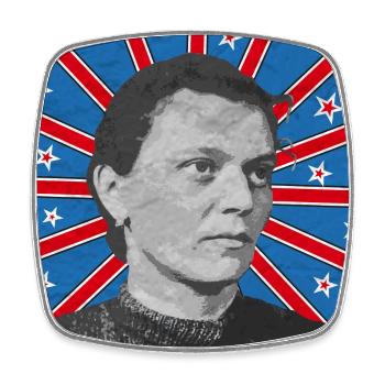 T-shirt Virginia Tonelli antifasciste Frioulan - Magnet carré - blanc - Devant