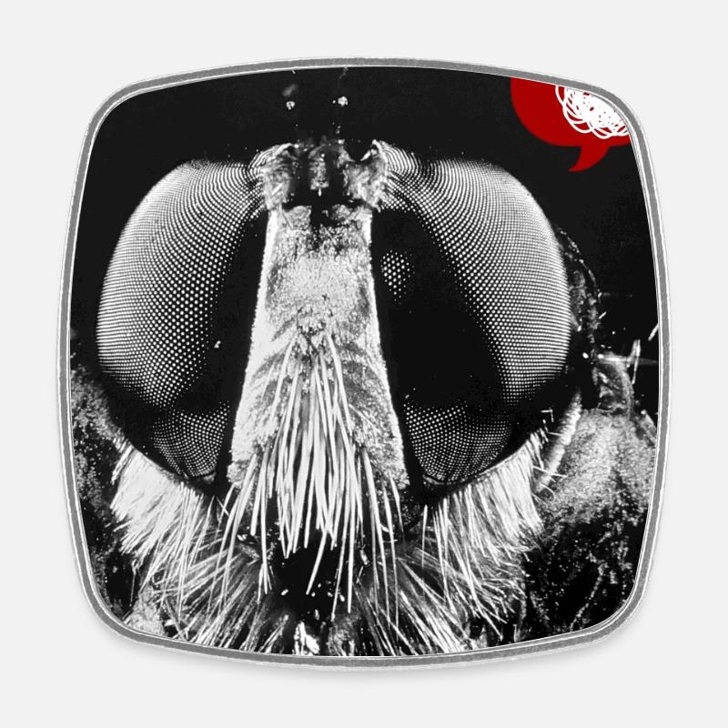 Bug off - Square fridge magnet - white