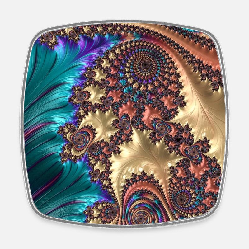 Abstract - Square fridge magnet - white