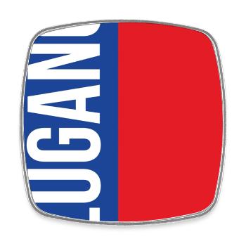 Lugano Souvenir T-Shirt Ticino - Square fridge magnet - white - Front
