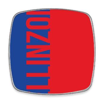 Bellinzona Ticino T-Shirt Souvenir - Magnet carré - blanc - Devant
