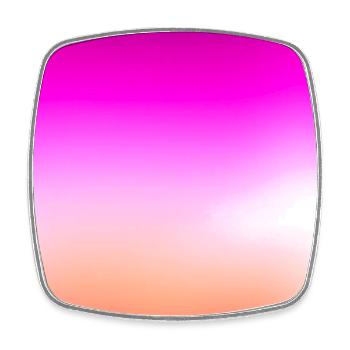 Strahlender Pastell-Sonnenuntergangsgradient - Viereckiger Kühlschrankmagnet - Weiß - Vorne