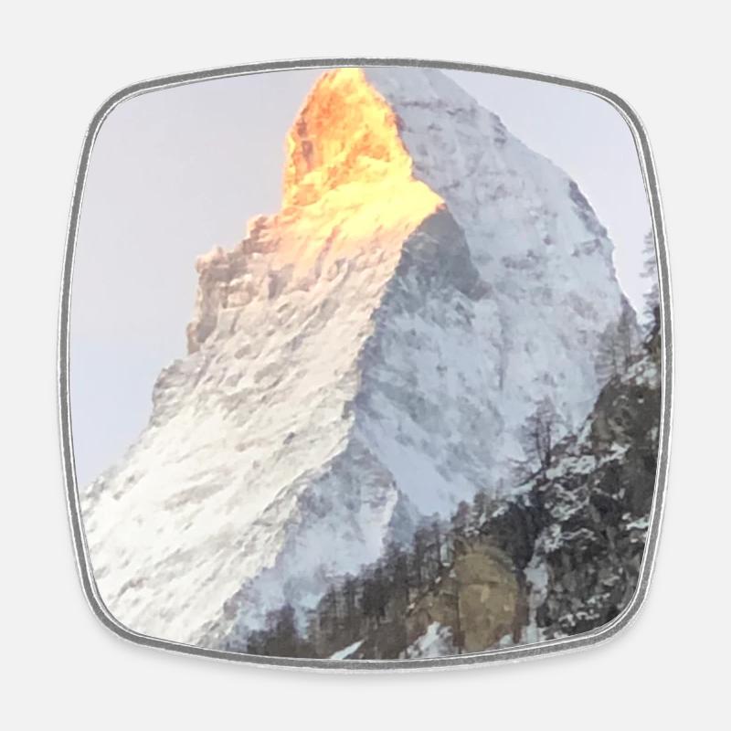 Cervin 2 - Magnet carré - blanc
