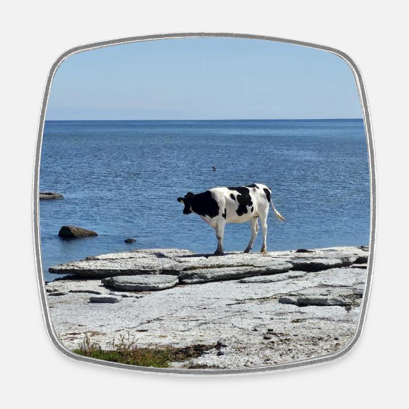 Urlaubsmodus - Viereckiger Kühlschrankmagnet - Weiß