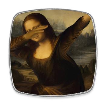 Joconde Dab Léonard de Vinci Joconde - Magnet carré - blanc - Devant