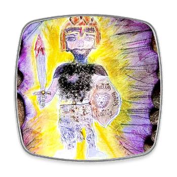 Finde Jesus von Eunice Ahiale  - Square fridge magnet - white - Front