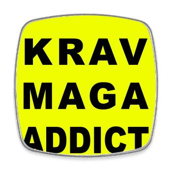 Warnung Krav Maga Süchtiger - Viereckiger Kühlschrankmagnet - Weiß - Vorne