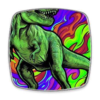 dinosaur - Square fridge magnet - white - Front