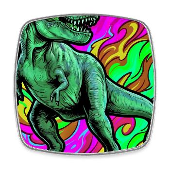 dinosaur - Square fridge magnet - white - Front