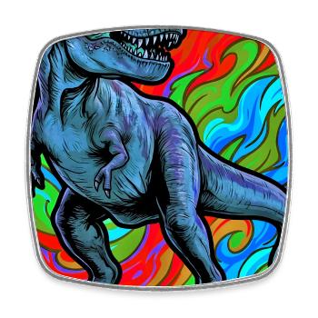dinosaur - Square fridge magnet - white - Front