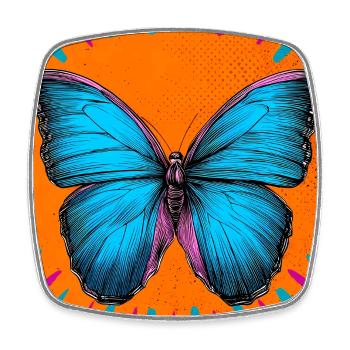 butterfly - Square fridge magnet - white - Front