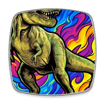 dinosaure - Magnet carré - blanc - Devant