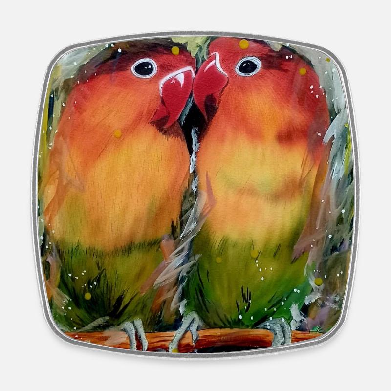 Inseparable - Square fridge magnet - white