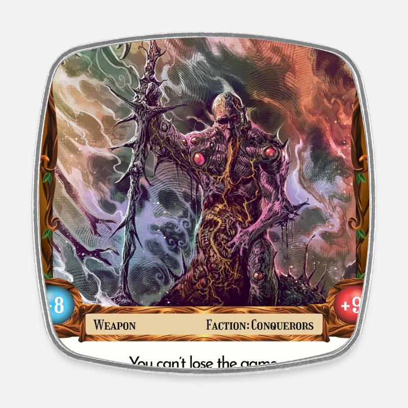 Twisted Thorn Blade - Square fridge magnet - white