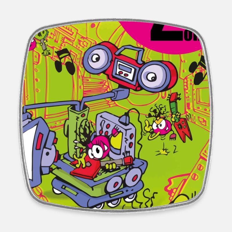 Zgeneration 1 - Viereckiger Kühlschrankmagnet - Weiß