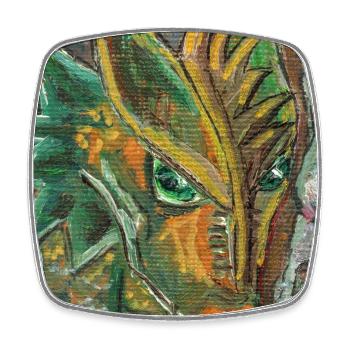 Look there... - Square fridge magnet - white - Front