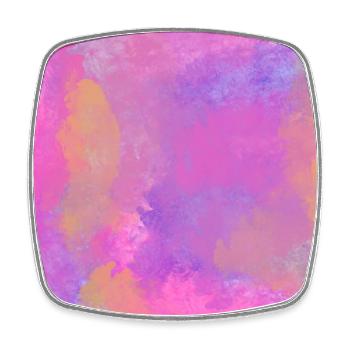 Gradient - Flieder personalisierbar - Viereckiger Kühlschrankmagnet - Weiß - Vorne