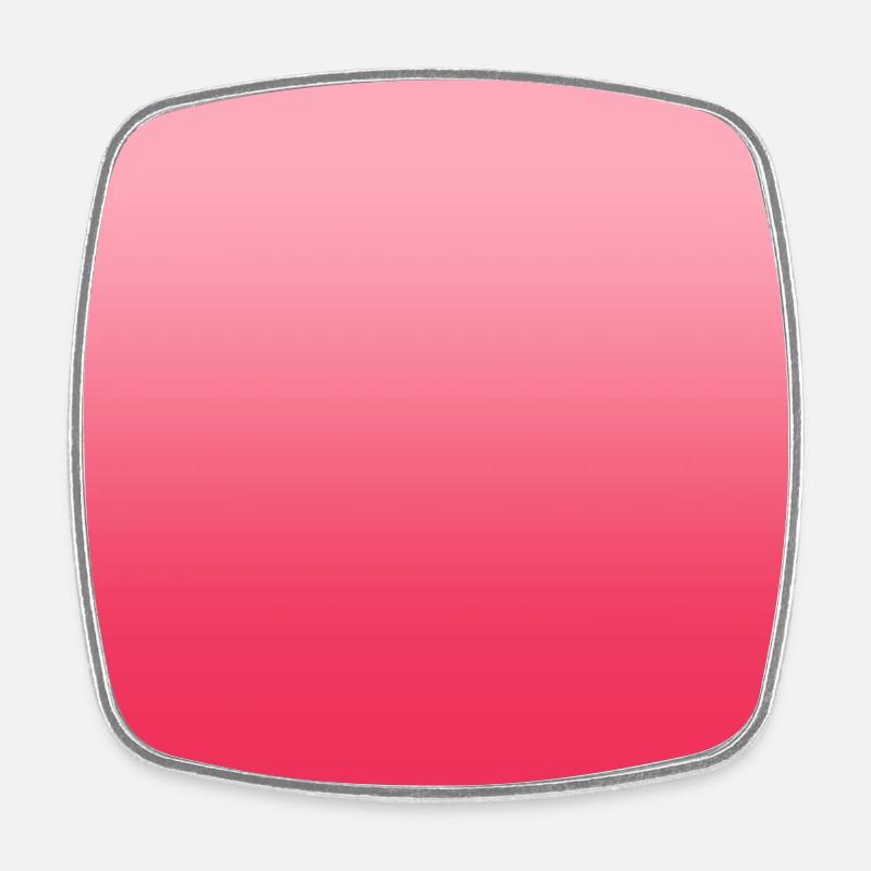 Gradient - pink red customizable - Square fridge magnet - white