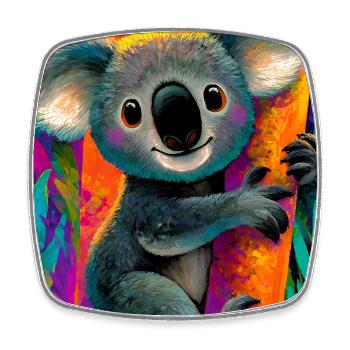 Koala - Viereckiger Kühlschrankmagnet - Weiß - Vorne