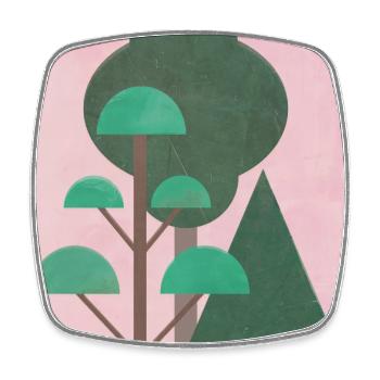 Forest - Square fridge magnet - white - Front