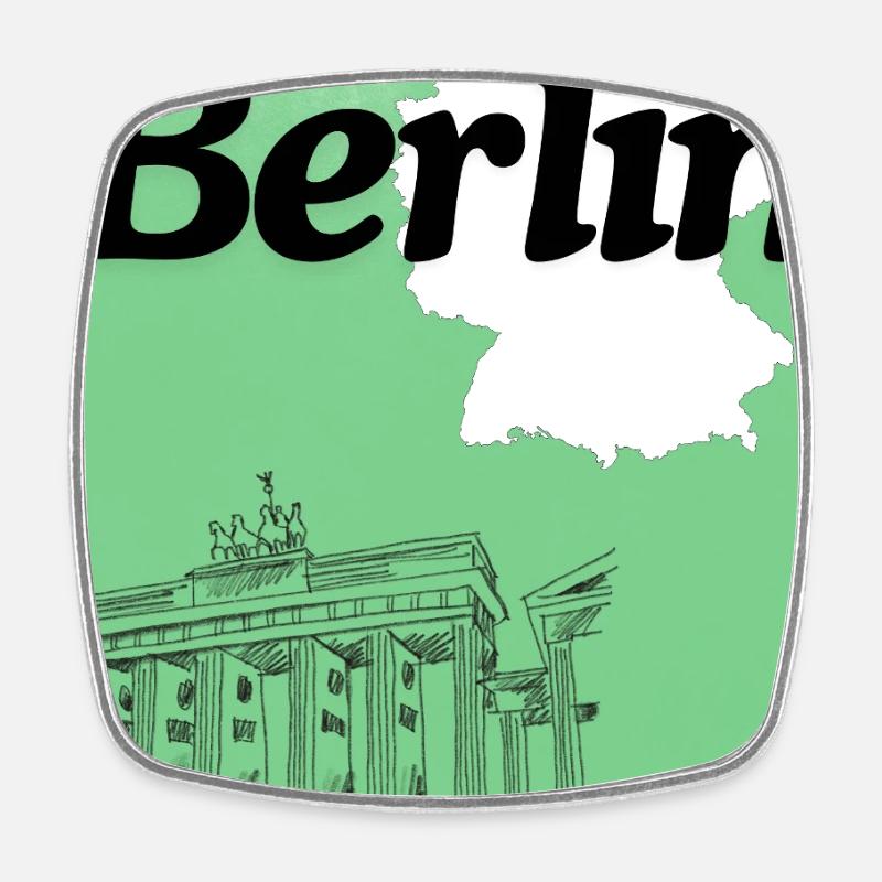Berlin - Square fridge magnet - white