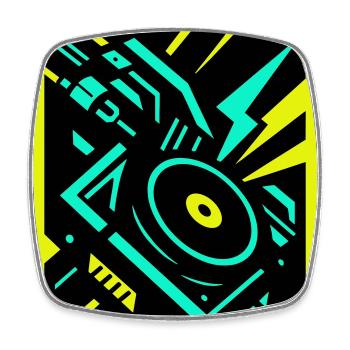 Techno Forever - Square fridge magnet - white - Front
