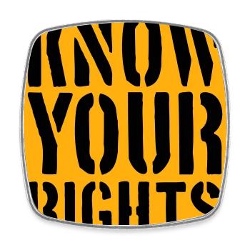 Know Your Rights Aktivismus Gerechtigkeit Freiheit - Viereckiger Kühlschrankmagnet - Weiß - Vorne