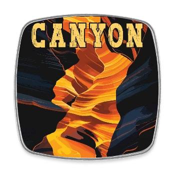 Discover Wonders of Antelope Canyon in Arizona - Square fridge magnet - white - Front