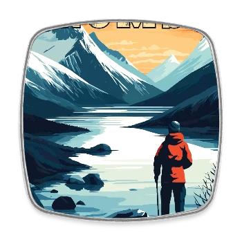Entdecken Sie das arktische Abenteuer von Tromsø in Norwegen - Viereckiger Kühlschrankmagnet - Weiß - Vorne