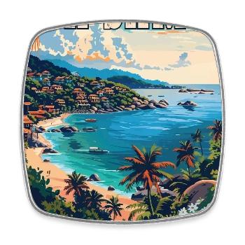 Découvrez le paradis à Koh Samui en Thaïlande - Magnet carré - blanc - Devant