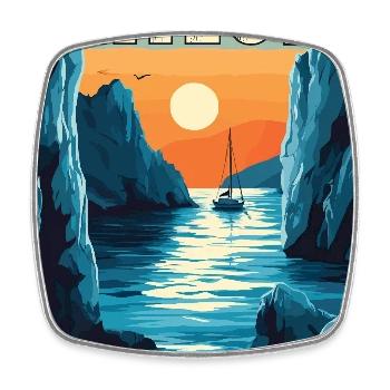 Explore Breathtaking Beauty of Milos in Greece - Square fridge magnet - white - Front