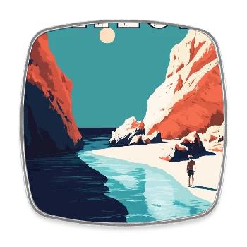 Discover Breathtaking Beauty of Milos in Greece - Square fridge magnet - white - Front