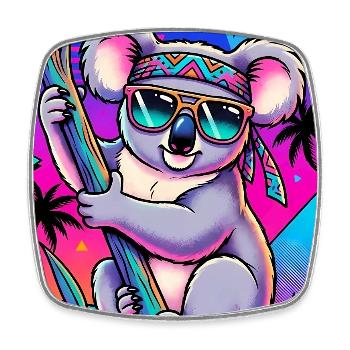 Koala - Square fridge magnet - white - Front