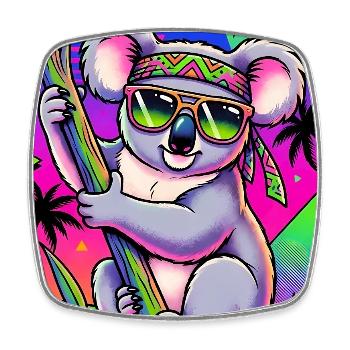 Koala - Square fridge magnet - white - Front