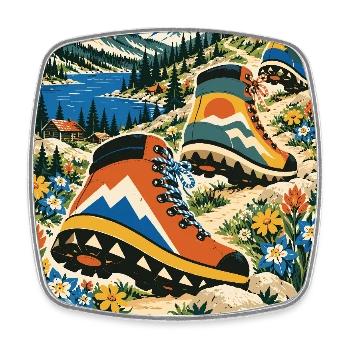 Erleben Sie Keystone Colorado Retro Mountain Escape - Viereckiger Kühlschrankmagnet - Weiß - Vorne