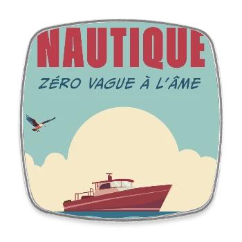 Nautical Escape - Square fridge magnet - white - Front