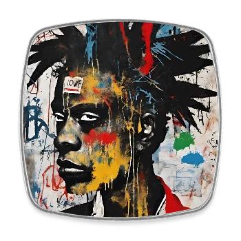Urban Portrait - Explosion der Farben - Viereckiger Kühlschrankmagnet - Weiß - Vorne
