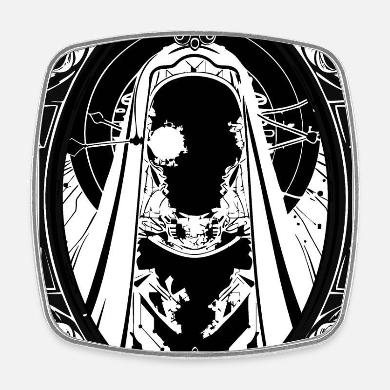 Saint Robot Art Nouveau - Square fridge magnet - white