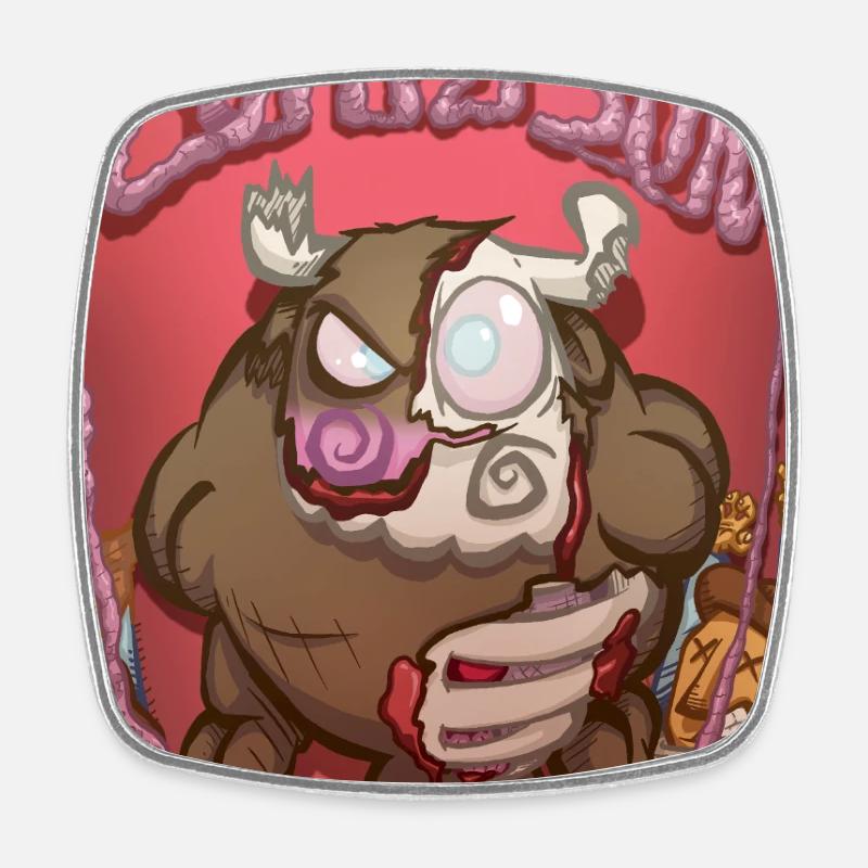 Zombison 3 Poster - Square fridge magnet - white