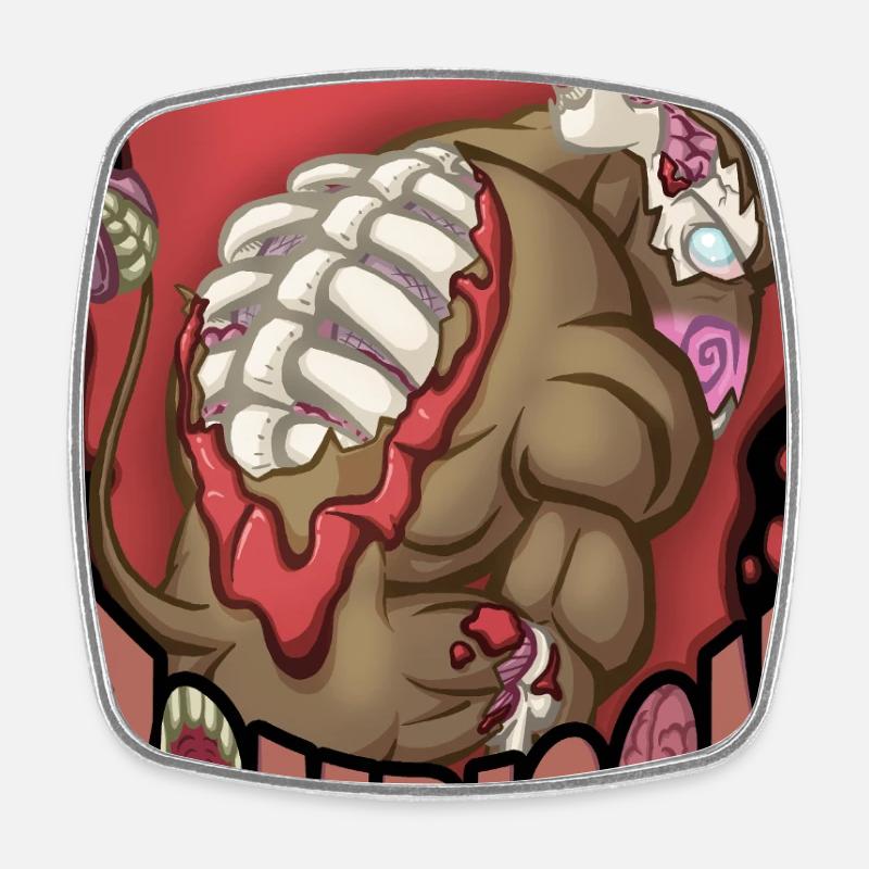 Zombison 2 Poster - Square fridge magnet - white