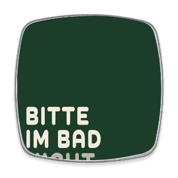 Minimal Statement – Dark Green & Cream Design - Square fridge magnet - white - Front