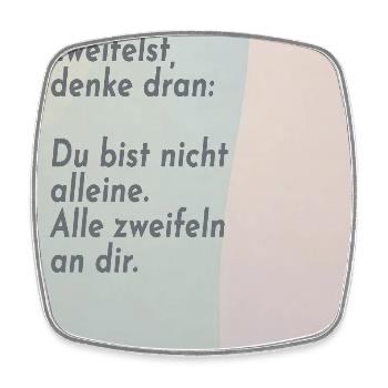 If you doubt yourself – everyone does - Square fridge magnet - white - Front