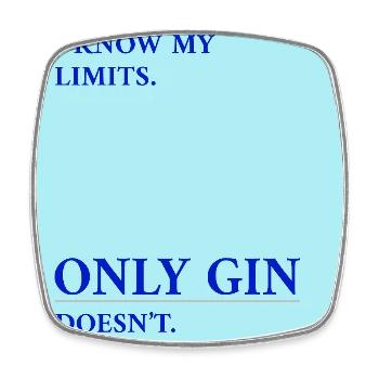 Gin Has No Limits  - Viereckiger Kühlschrankmagnet - Weiß - Vorne
