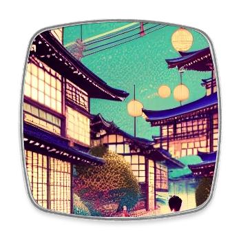 Print 8 - Square fridge magnet - white - Front