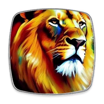 Le Roi Lion - Magnet carré - blanc - Devant