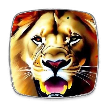 Le Roi Lion - Magnet carré - blanc - Devant