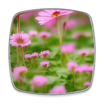 Blumen Kunst - Viereckiger Kühlschrankmagnet - Weiß - Vorne